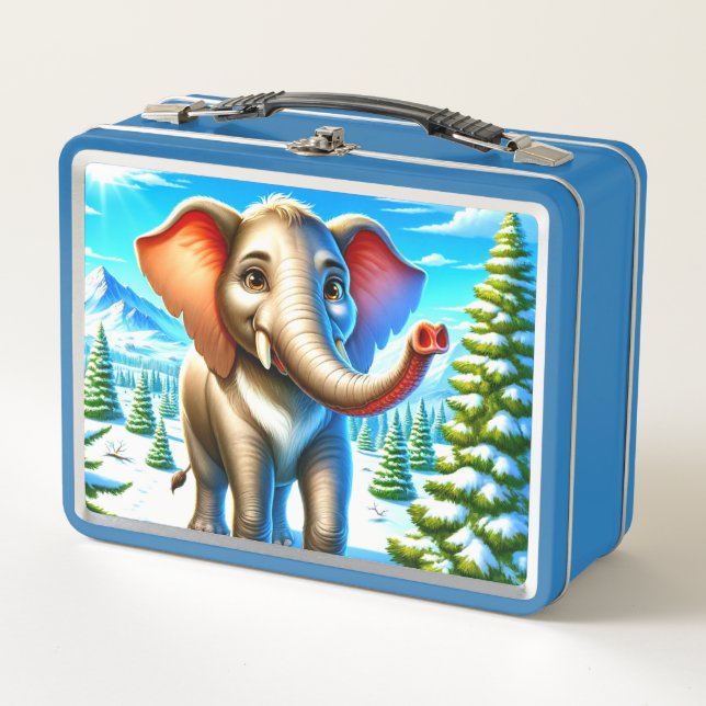 Elephant Metal Lunch Box (Front)