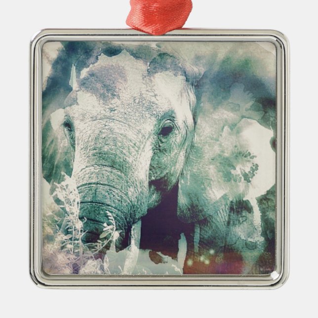 Elephant Metal Ornament (Front)