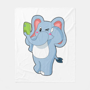Elephant Mobile Fleece Blanket