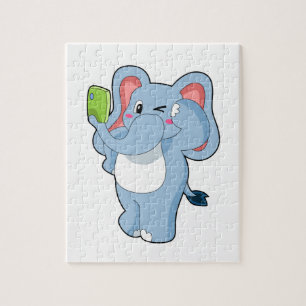 Elephant Mobile Jigsaw Puzzle