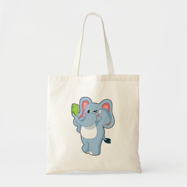 Elephant Mobile Tote Bag (Front)