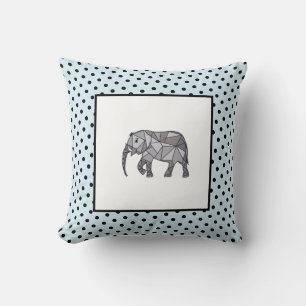 Elephant Modern Birth Baby Boy for Kids Polka Cushion