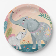 Elephant Mom and Baby