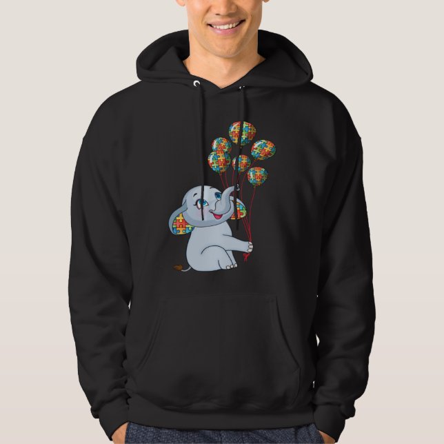 Elephant Mom Autism Child Awareness Choose Kindnes Hoodie (Front)
