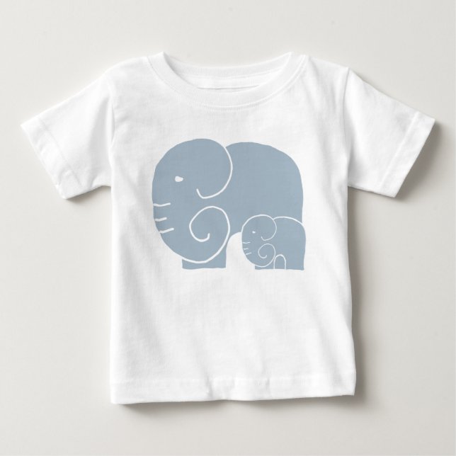 Elephant Mom & Baby Teeshirt T-Shirt (Front)