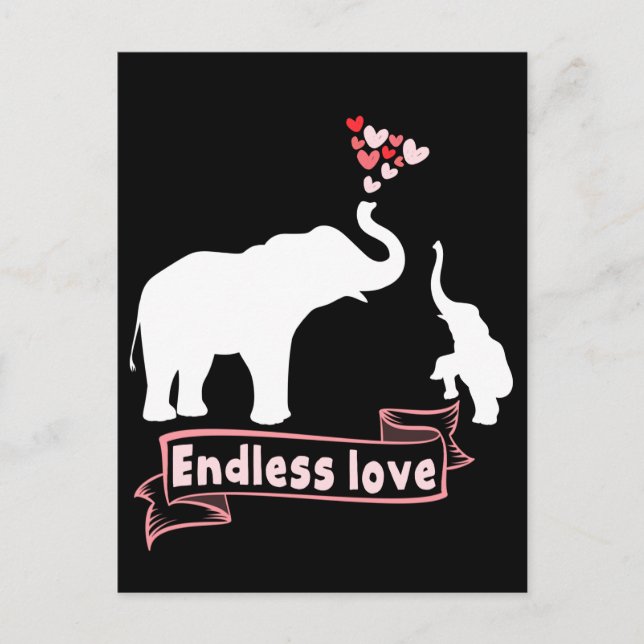 Elephant Mom Kids Cute Mama Postcard (Front)