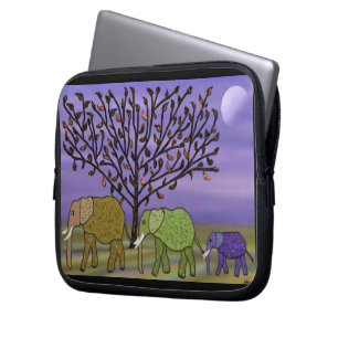 Elephant Moon 10 inch Laptop Sleeve