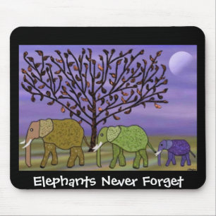 Elephant Moon Mousepad