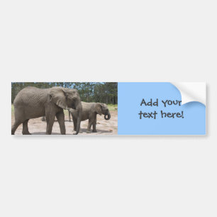 Elephant Mother and Baby Photo Bumper Sticker