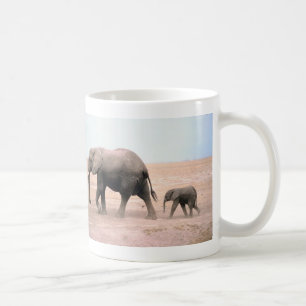 Elephant Mother and Calf Coffee Mug