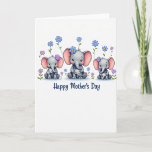 Elephant Mother Love Art Card