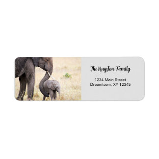 Elephant motherly love personalised Address Return Address Label