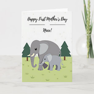Elephant Mothers Day Message Card