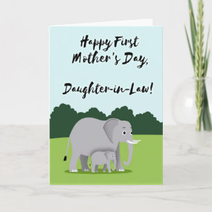Elephant Mothers Day Scene Card