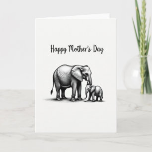 Elephant Mothers Love Day Card