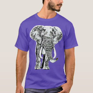 Elephant Motif african Animals colourful Mammal El T-Shirt