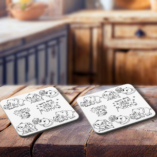 Elephant Mum & Me Mother's Day  Coaster
