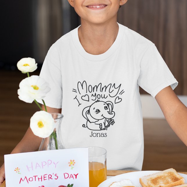 Elephant Mum & Me Mother's Day custom kids T-Shirt (Elephant Mum & Me Mother's Day custom kids T-Shirt)