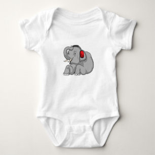 Elephant Music Headphone Baby Bodysuit