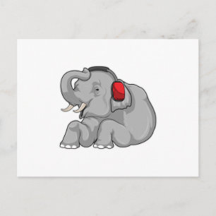 Elephant Music Headphone Postcard