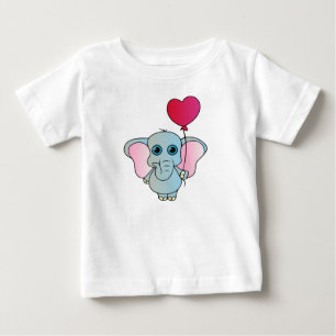 Elephant, Nature, Balloon Baby T-Shirt