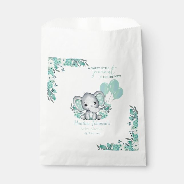 Elephant Neutral Baby Shower Favour Bag (Front)