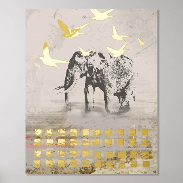 Elephant Nomad Modern Print (Front)