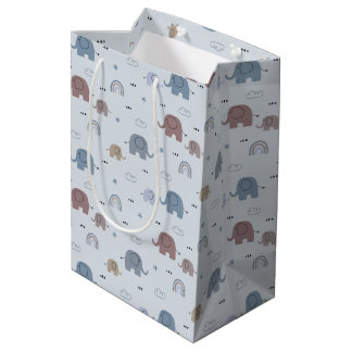 Elephant Nursery Pattern Gift Bag