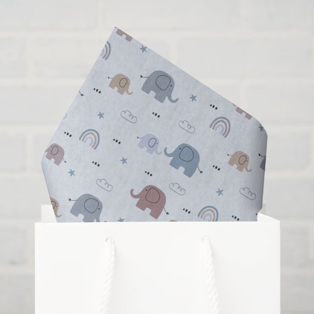 Elephant Nursery Pattern Tissue Paper (Gift Bag)