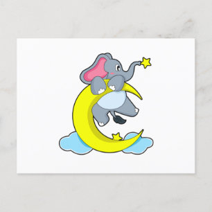 Elephant on Clouds Postcard