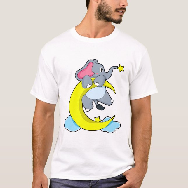 Elephant on Clouds T-Shirt (Front)