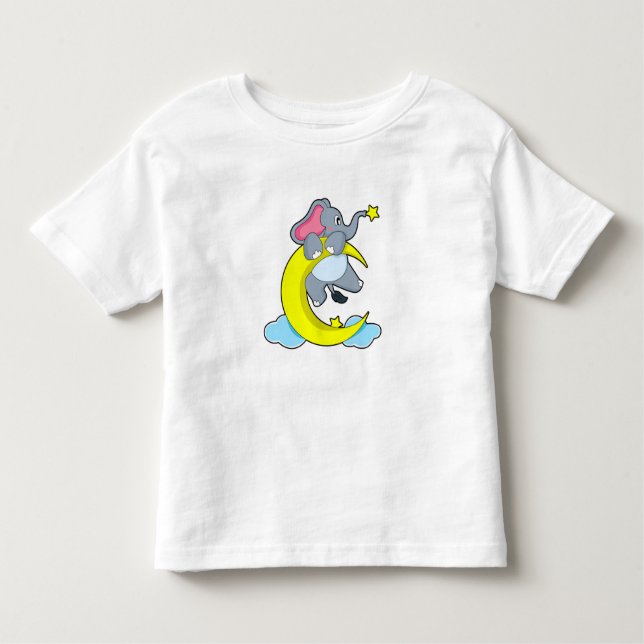 Elephant on Clouds Toddler T-Shirt (Front)