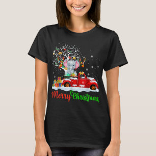 Elephant On Red Truck Christmas Pajama Funny Xmas  T-Shirt