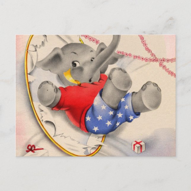 Elephant Oops Postcard (Front)