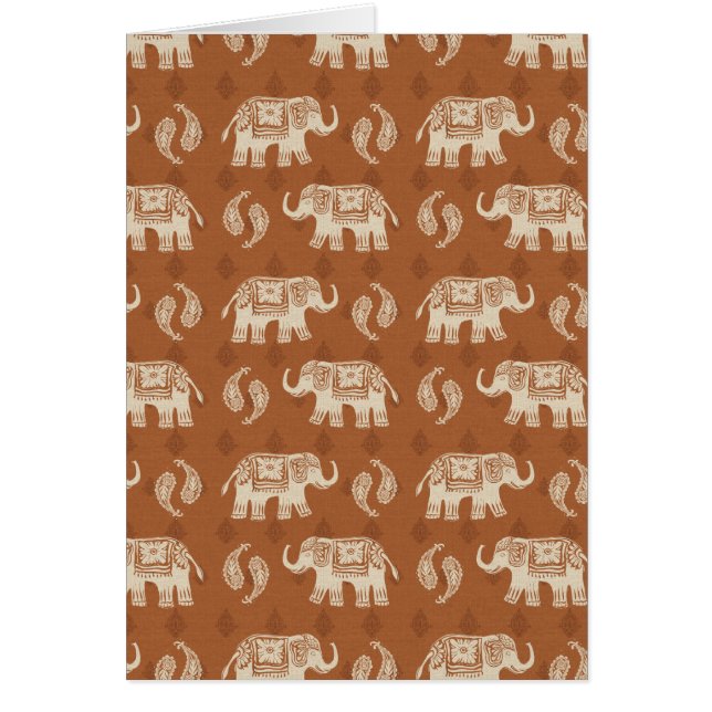 Elephant Orange Caravan Pattern (Front)
