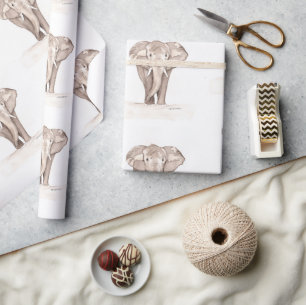 elephant ornament wrapping paper
