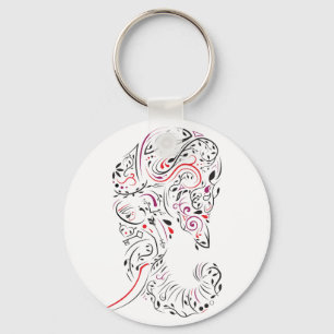 elephant ornate key ring