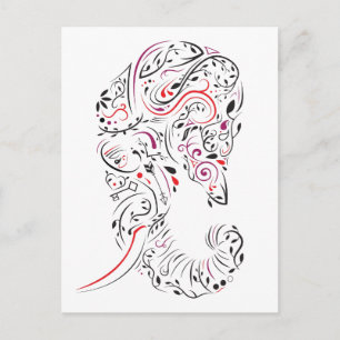 elephant ornate postcard