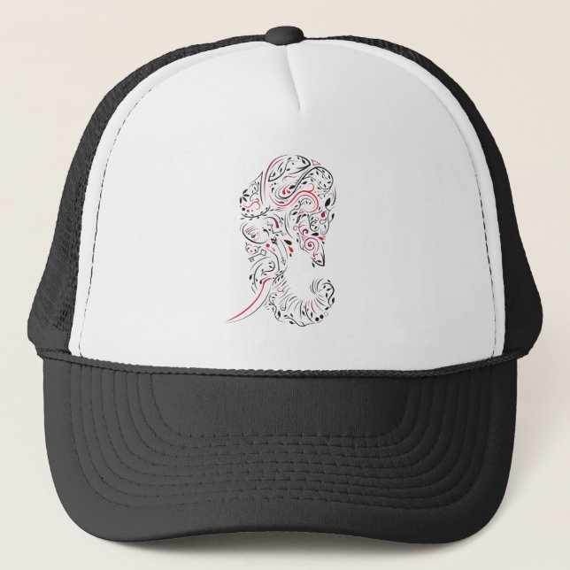 elephant ornate trucker hat (Front)