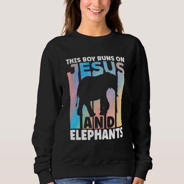 Elephant Outfit for Elephant Lovers Apparel Boys Sweatshirt (Front)