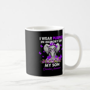 Elephant Overdose Awareness I Wear Purple For My S Coffee Mug
