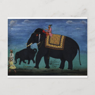 Elephant Painting Postcard