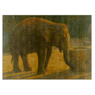 Elephant Pair in Sanctuary Setting Cutting Board