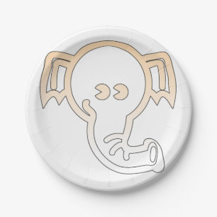 elephant paper plate