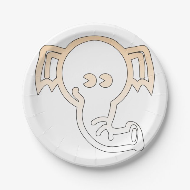 elephant paper plate (Front)