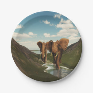 Elephant Paper Plate