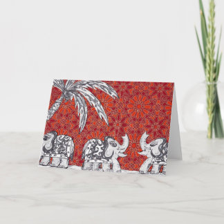 Elephant Parade 3 Card