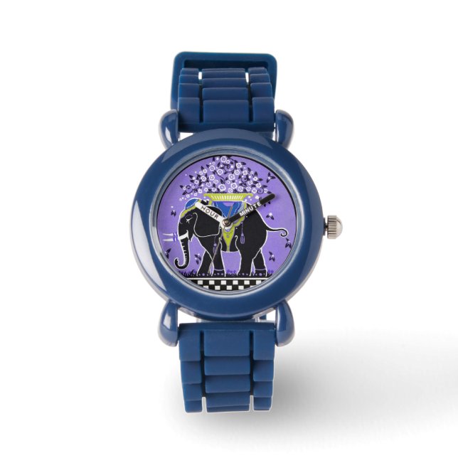 Elephant Parade  in Lavender Watch (Front)