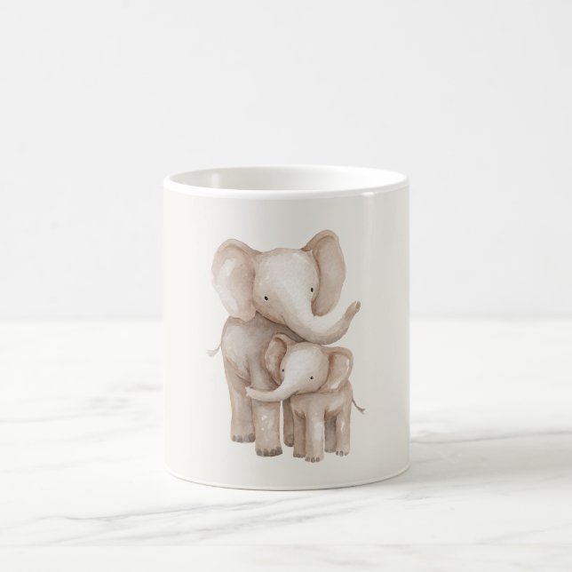 Elephant Parent & Baby Coffee Mug (Center)