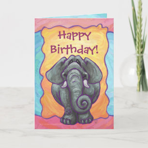Elephant Party Centre Card